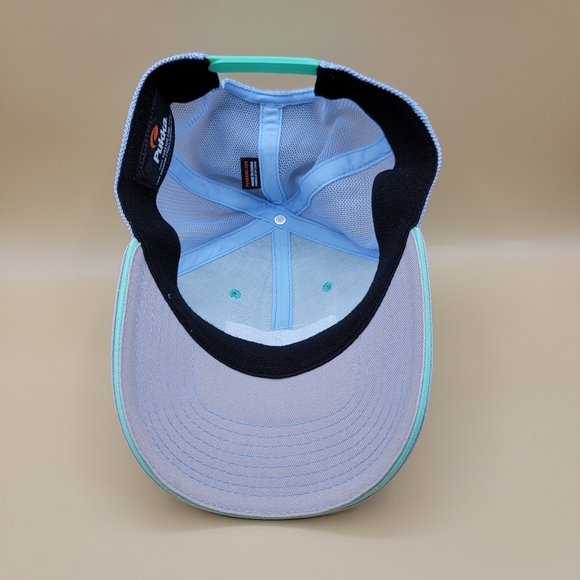 Team Semper Fi Men's Snapback Trucker Hat Cap Green Grey Blue PUKKA Custom - Picture 6 of 8